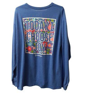 Love and Pineapples  T-shirt Mens Size XL Blue Graphic Crew Neck Long Sleeve